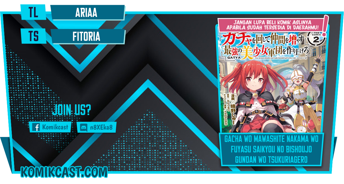 Gacha wo Mawashite Nakama wo Fuyasu Saikyou no Bishoujo Gundan wo Tsukuriagero Chapter 27 Bahasa Indonesia
